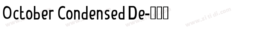 October Condensed De字体转换